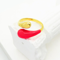 Stainless Steel Ring  Enamel,Handmade Polished  WT:3.2g  R:16mm  GER000710vhha-066