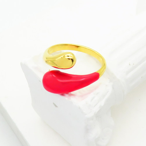 Stainless Steel Ring  Enamel,Handmade Polished  WT:3.2g  R:16mm  GER000710vhha-066