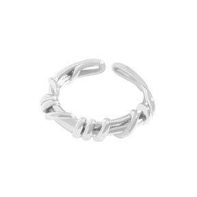 925 Silver Ring  WT:3.5g  4.1mm  JR4871aimp-Y24  
JZ573