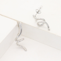 Stainless Steel Earrings  High Quality Handmade Polished   WT:3.2g  E:28mm  GEE001158bbml-901
