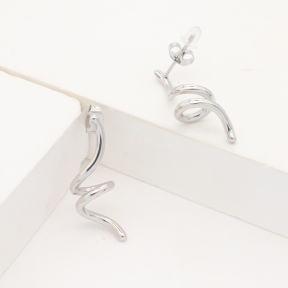 Stainless Steel Earrings  High Quality Handmade Polished  WT:3.2g  E:28mm  GEE001158bbml-901