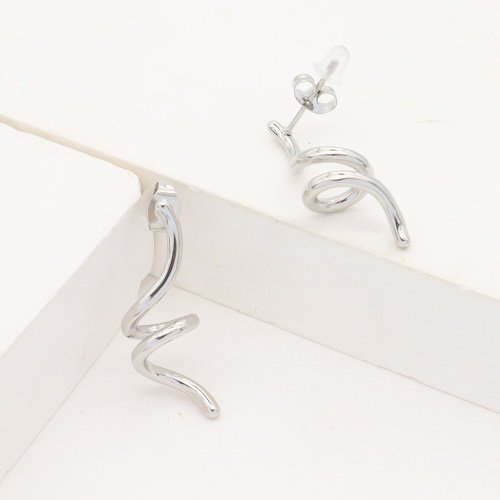 Stainless Steel Earrings  High Quality Handmade Polished   WT:3.2g  E:28mm  GEE001158bbml-901