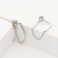 Stainless Steel Earrings  High Quality Handmade Polished   WT:0.8g  E:10x1.5mm  GEE001170ablb-G034