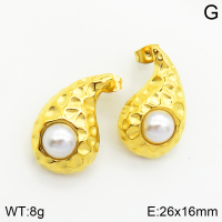 Stainless Steel Earrings  Resin Imitation Pearls,Handmade Polished  2E3001604bhia-066
