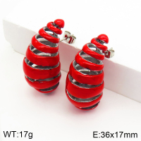 Stainless Steel Earrings  Enamel,Handmade Polished  2E3001619bhia-066