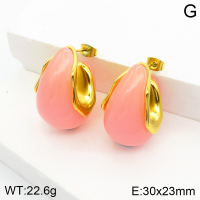 Stainless Steel Earrings  Resin ,Handmade Polished  2E4002585bhia-066