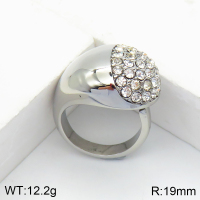 Stainless Steel Ring  Czech Stones,Handmade Polished  2R4000440vhha-066