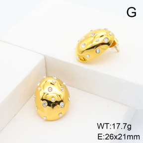 Stainless Steel Earrings  Czech Stones & Plastic Imitation Pearls,Handmade Polished  6E4003879bhia-066
