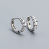 925 Silver Earrings  WT:1.78g  11.5mm  JE5045aiko-Y05   YHE0590