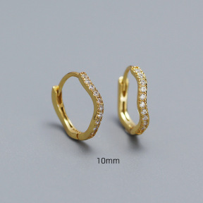 925 Silver Earrings  WT:1.18g  10mm  JE5070vhno-Y05   YHE0589