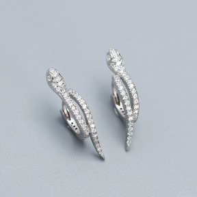925 Silver Earrings  WT:2.62g  24.4*8.5mm  JE5071ajlo-Y05   YHE0586