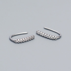925 Silver Earrings  WT:0.85g  12.2*2.1mm  JE5083bhio-Y05  YHE0582
