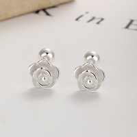 925 Silver Earrings  WT:0.86g  5.6mm  JE5087bhji-Y06  A-67-14