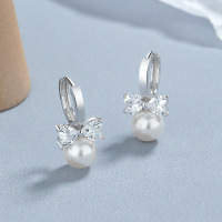 925 Silver Earrings  WT:4.3g  22.6mm
Pearl:8mm  JE5145aino-Y06  A-68-06