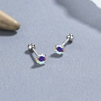 925 Silver Earrings  WT:1.24g  5mm  JE5160bhjo-Y06  A-69-20