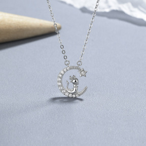 925 Silver Necklace  WT:2.6g  N:400+60mm
P:14.3mm  JN5202ajao-Y06  C-03-16