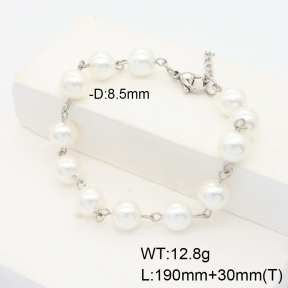Stainless Steel Bracelet  Shell Beads  6B3000830bhva-908