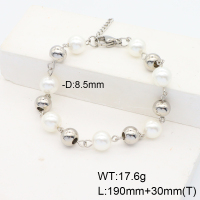 Stainless Steel Bracelet  Shell Beads  6B3000832bhva-908