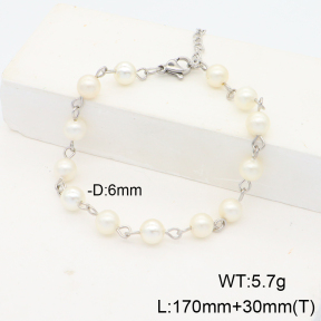 Stainless Steel Bracelet  Shell Beads  6B3000836bhva-908