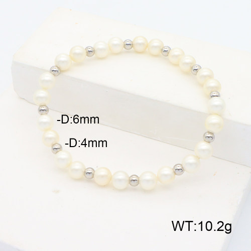 Stainless Steel Bracelet  Shell Beads  6B3000840vbnb-908