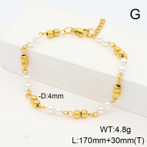Stainless Steel Bracelet  Shell Beads  6B3000841bhva-908