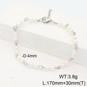 Stainless Steel Bracelet  Shell Beads  6B3000844vbpb-908
