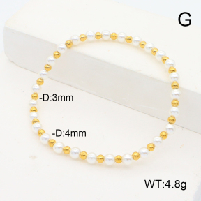 Stainless Steel Bracelet  Shell Beads  6B3000847vbpb-908