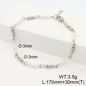 Stainless Steel Bracelet  Shell Beads  6B3000852bhva-908
