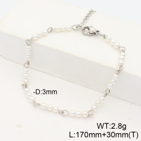 Stainless Steel Bracelet  Shell Beads  6B3000854bhva-908