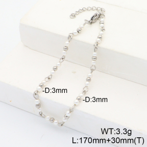 Stainless Steel Bracelet  Shell Beads  6B3000856bhva-908