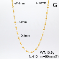 Stainless Steel Necklace  Shell Beads  6N3000912vhov-908