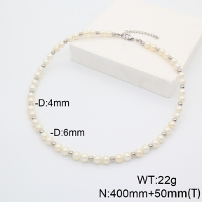 Stainless Steel Necklace  Shell Beads  6N3000915ahlv-908