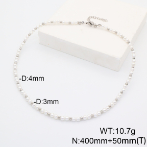 Stainless Steel Necklace  Shell Beads  6N3000917vhmv-908