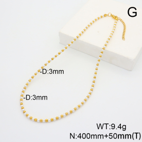 Stainless Steel Necklace  Shell Beads  6N3000920aivb-908