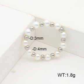 Stainless Steel Ring  Shell Beads  6R3000353aajl-908