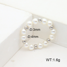 Stainless Steel Ring  Shell Beads  6R3000355aajl-908