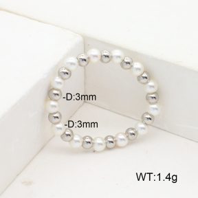 Stainless Steel Ring  Shell Beads  6R3000357aajl-908