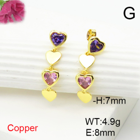 Fashion Copper Earrings  F6E404725bbov-L017