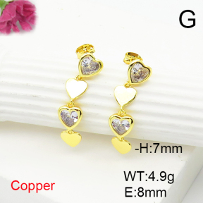 Fashion Copper Earrings  F6E404726bbov-L017