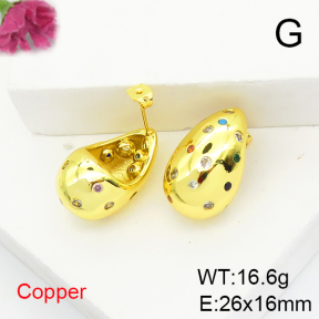 Fashion Copper Earrings  F6E404741bbov-L017