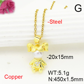 Fashion Copper Necklace  F6N300892aajl-L017