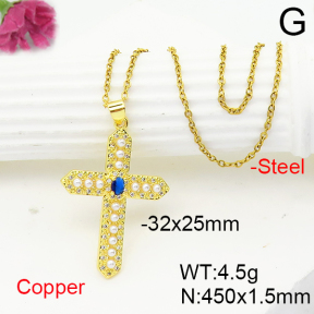 Fashion Copper Necklace  F6N407182vbmb-L017