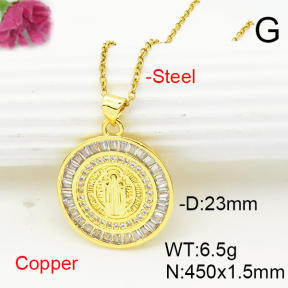 Fashion Copper Necklace  F6N407185vbmb-L017