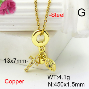 Fashion Copper Necklace  F6N407187baka-L017