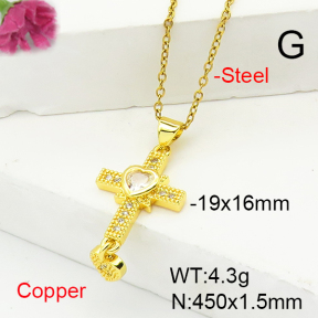 Fashion Copper Necklace  F6N407188aajl-L017
