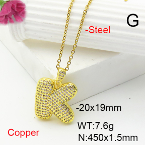 Fashion Copper Necklace  F6N407189vbnl-L017