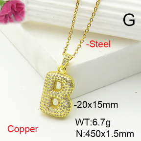 Fashion Copper Necklace  F6N407190vbnl-L017
