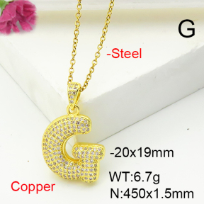 Fashion Copper Necklace  F6N407192vbnl-L017