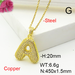 Fashion Copper Necklace  F6N407193vbnl-L017