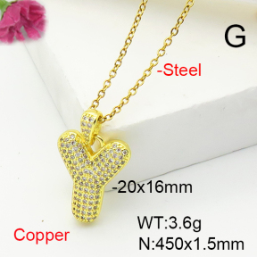 Fashion Copper Necklace  F6N407197vbnl-L017